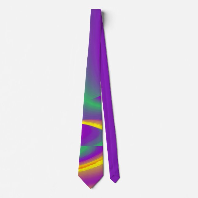 The Magic of Colours , Abstract 3D Rainbowart Tie (Front)