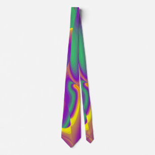 The Magic of Colours , Abstract 3D Rainbowart Tie