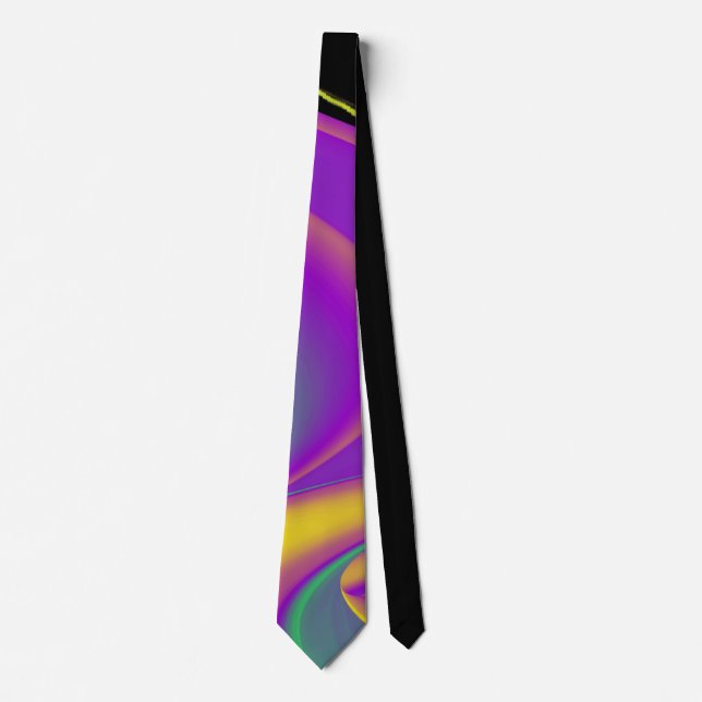 The Magic of Colours , Abstract 3D Rainbowart Tie (Front)