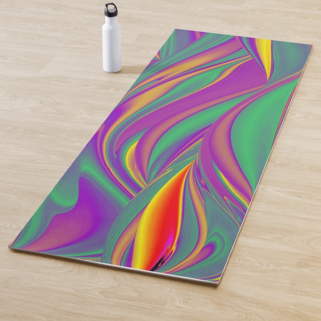 The Magic of Colours , Abstract 3D Rainbowart Yoga Mat (In Situ)