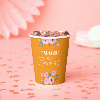The magic of Flowers Paper Cups