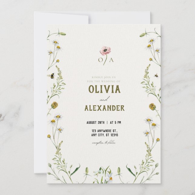 The Magic of Long Invitations wedding (Front)