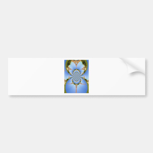 The Magic of Paris: Geometric Eiffel Tower Design Bumper Sticker (Front)