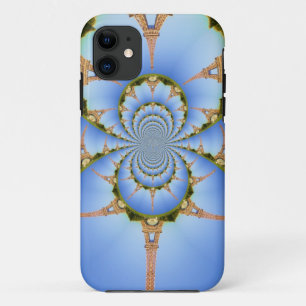 The Magic of Paris: Geometric Eiffel Tower Design iPhone 11 Case