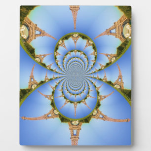 The Magic of Paris: Geometric Eiffel Tower Design Plaque