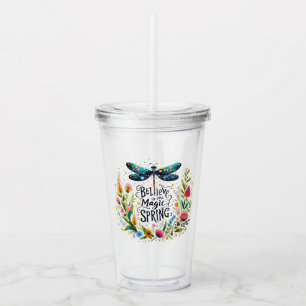 The Magic of Spring floral Acrylic Tumbler
