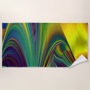The Magic of Summer , Abstract 3D Art Beach Towel
