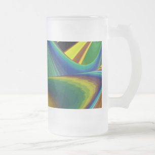 The Magic of Summer , Abstract 3D Art Frosted Glass Beer Mug