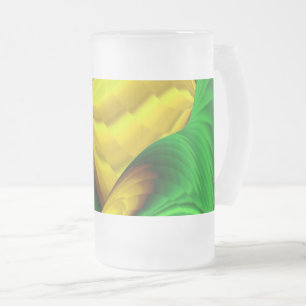 The Magic of Summer , Abstract 3D Art Frosted Glass Beer Mug