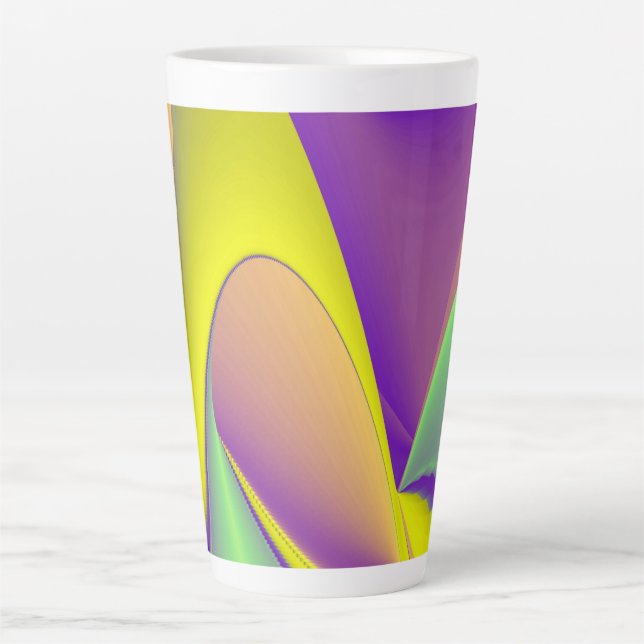 The Magic of Summer , Abstract 3D Art Latte Mug (Front)