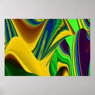 The Magic of Summer , Abstract 3D Art Poster