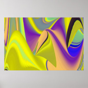 The Magic of Summer , Abstract 3D Art Poster