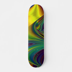The Magic of Summer , Abstract 3D Art Skateboard