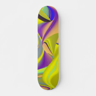 The Magic of Summer , Abstract 3D Art Skateboard