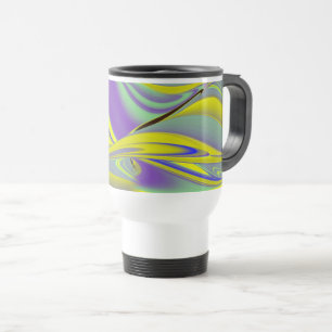 The Magic of Summer , Abstract 3D Art Travel Mug