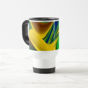 The Magic of Summer , Abstract 3D Art Travel Mug