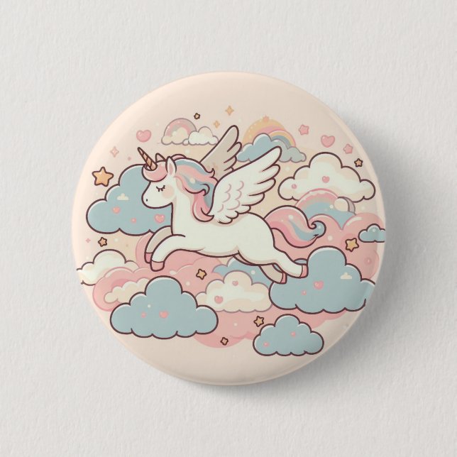 The Magic of Unicorns 6 Cm Round Badge (Front)
