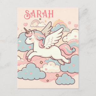 The Magic of Unicorns (Customise with Name) Postcard