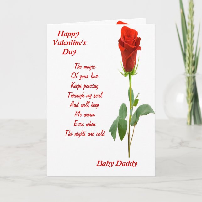 The magic of your love baby daddy holiday card (Front)