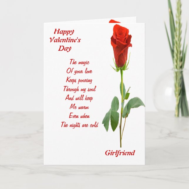 The magic of your love girlfriend holiday card (Front)