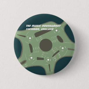 The Magic Roundabout, Swindon, England 6 Cm Round Badge