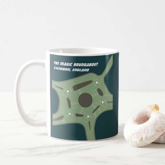 The Magic Roundabout, Swindon, England Coffee Mug (With Donut)
