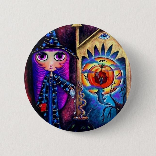 The Magic Window Halloween Button (Front)