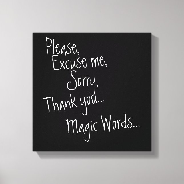 the magic words canvas print (Front)