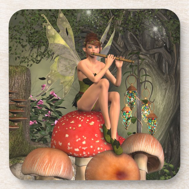 The Magical Flute-Player Coaster (Front)