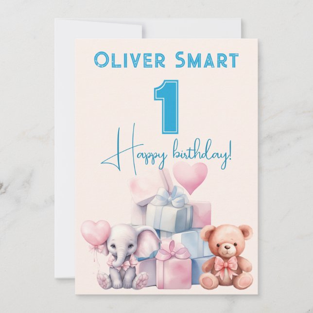 The magical world of 1 celebration invitation (Front)