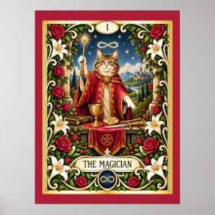 The Magician Cat Tarot - Power and Potential Poster