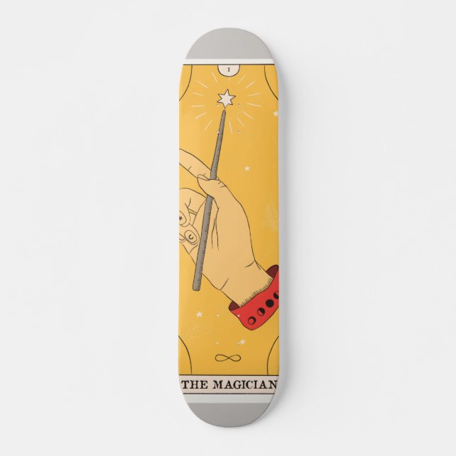 The Magician tarot card hand wand infinity Skateboard (Front)