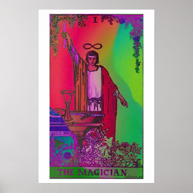 The Magician Tarot Card Psychedelic Poster (Front)