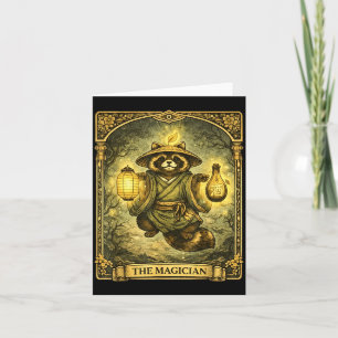 The Magician Tarot Card Tanuki Yokai Racoon