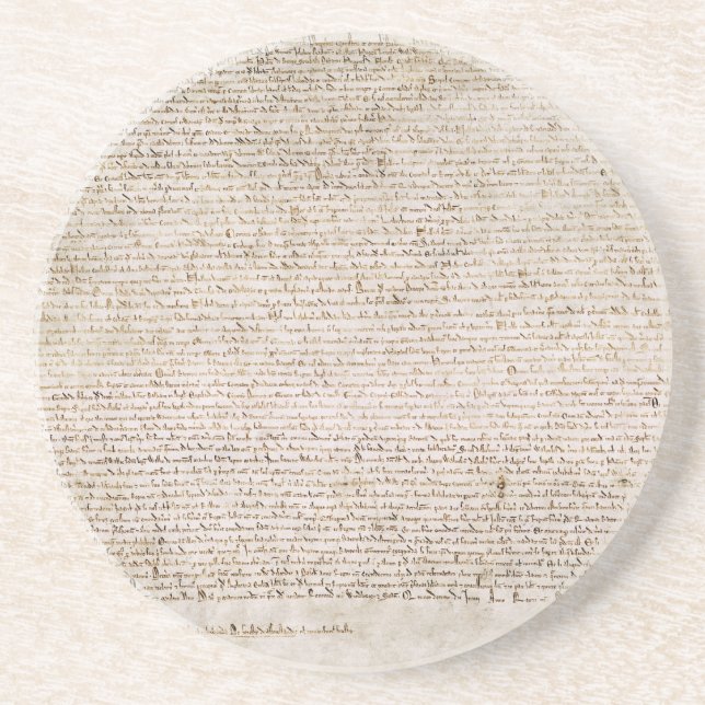 The Magna Carta of 1215 Charter of Liberties Coaster (Front)