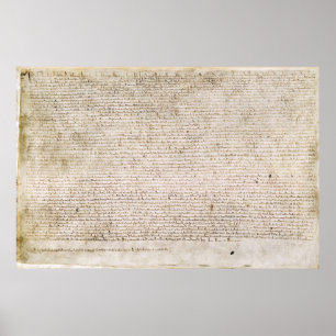 The Magna Carta of 1215 Charter of Liberties Poster