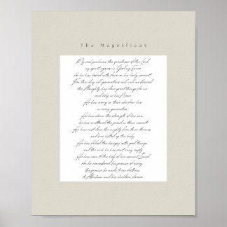 The Magnificat Print - Brown, English