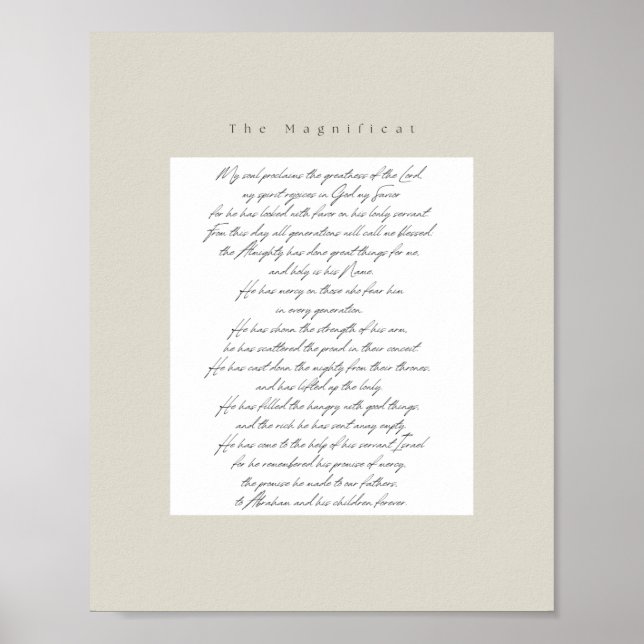 The Magnificat Print - Brown, English (Front)