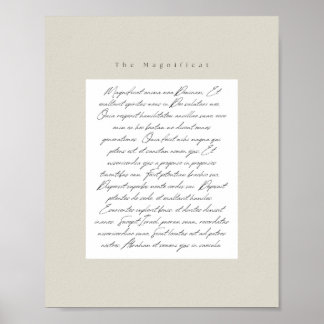 The Magnificat Print - Brown, Latin