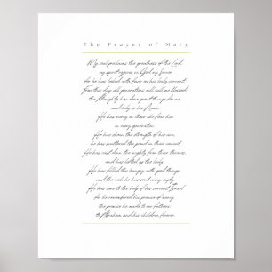 The Magnificat Print - White, English