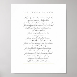The Magnificat Print - White, English