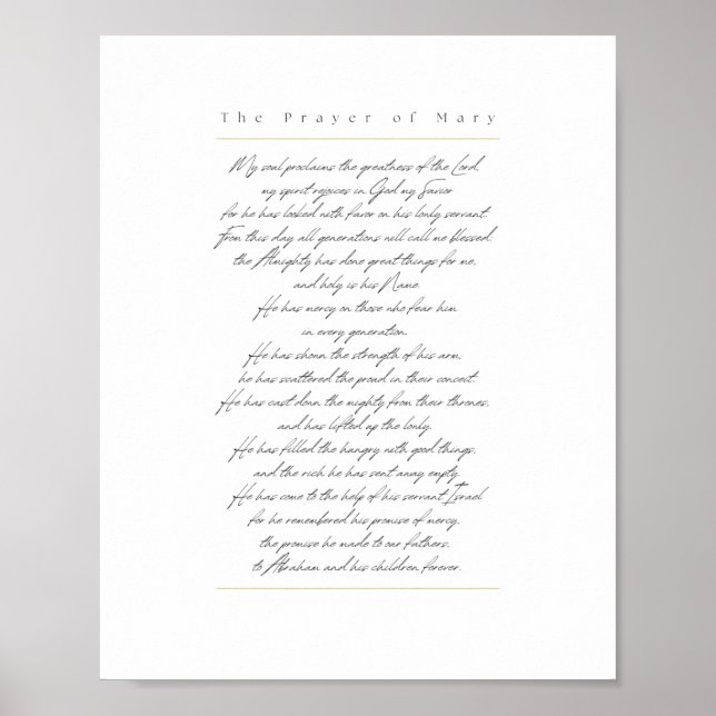 The Magnificat Print - White, English (Front)