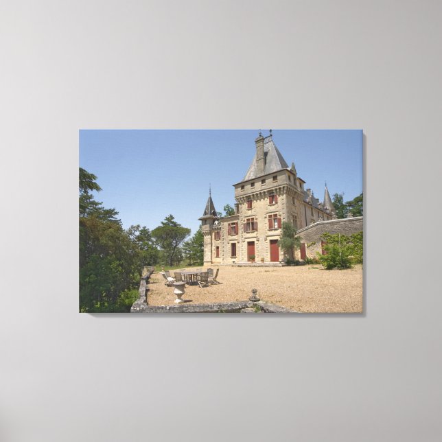 The magnificent Chateau de Pressac and garden Canvas Print (Front)