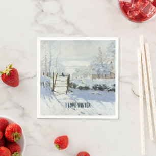 The Magpie by Claude Monet Napkin