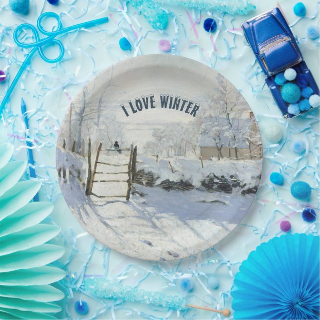 The Magpie by Claude Monet Paper Plate (Party)