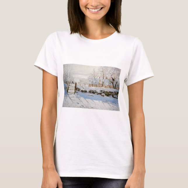 The Magpie by Claude Monet T-Shirt (Front)