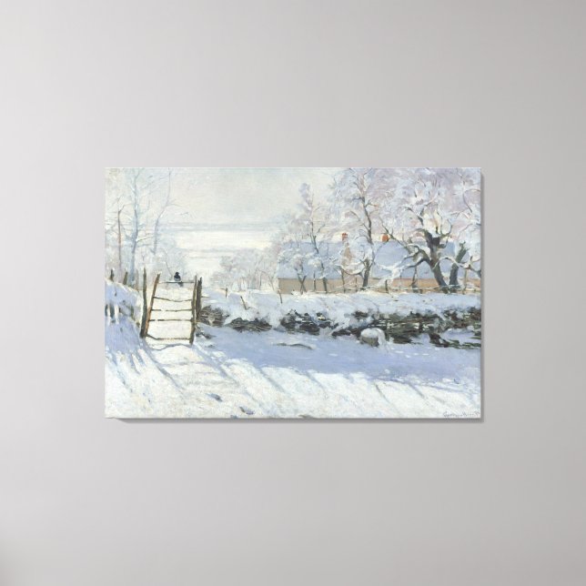The Magpie - Claude Monet - Die Elster - La Pie Canvas Print (Front)
