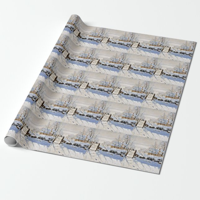 The Magpie, famous fine art painting,  Wrapping Paper (Unrolled)