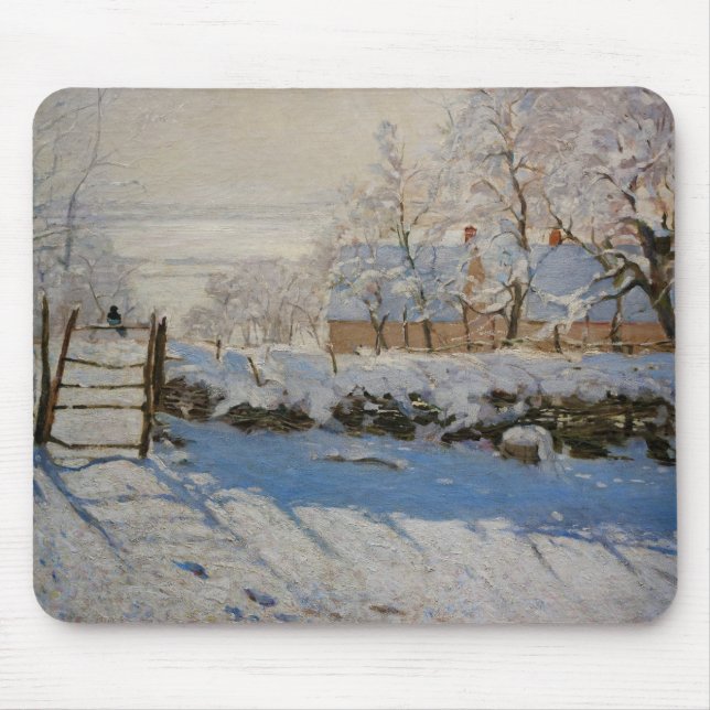 The Magpie La Pie by Claude Monet Mouse Mat (Front)