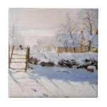 The Magpie , Monet  Famous Painting Tile<br><div class="desc">Monet The Magpie Famous Painting ceramic tile</div>